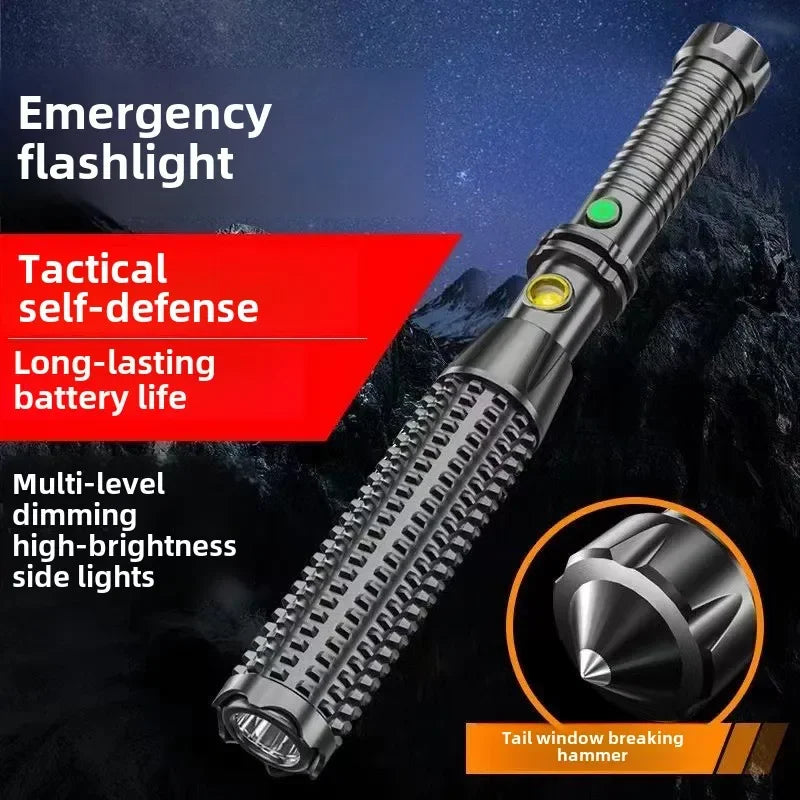 Lampe de poche Wolf Tooth avec défense personnelle télescopique, lumière d'extérieur