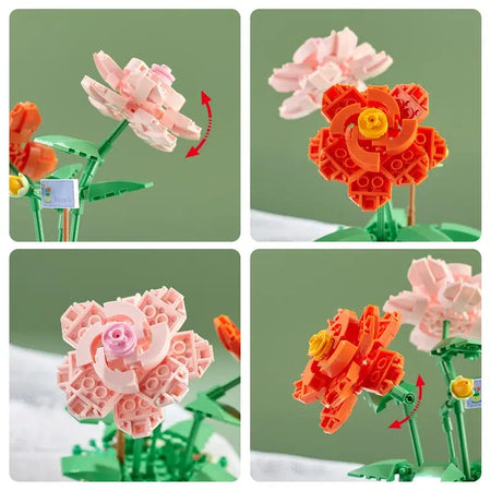 Building Block Bouquet 3D Model &ndash; Creative Home Decoration