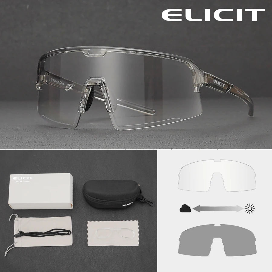 ELICIT Photochromic Sports Cycling Glasses &ndash; Anti-Glare and UV Protection 05