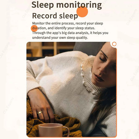 Smart Ring with Heart Rate, Sleep Monitoring &amp; Multiple Sports Modes - Waterproof Fitness Ring