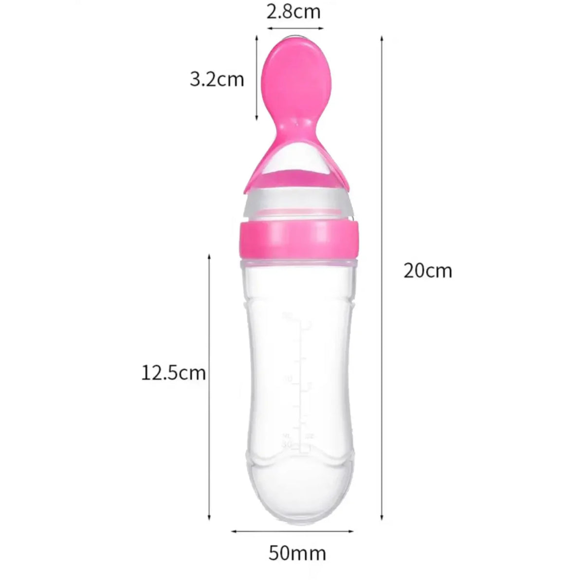 Multifunctional Silicone Squeeze Feeding Spoon for Babies