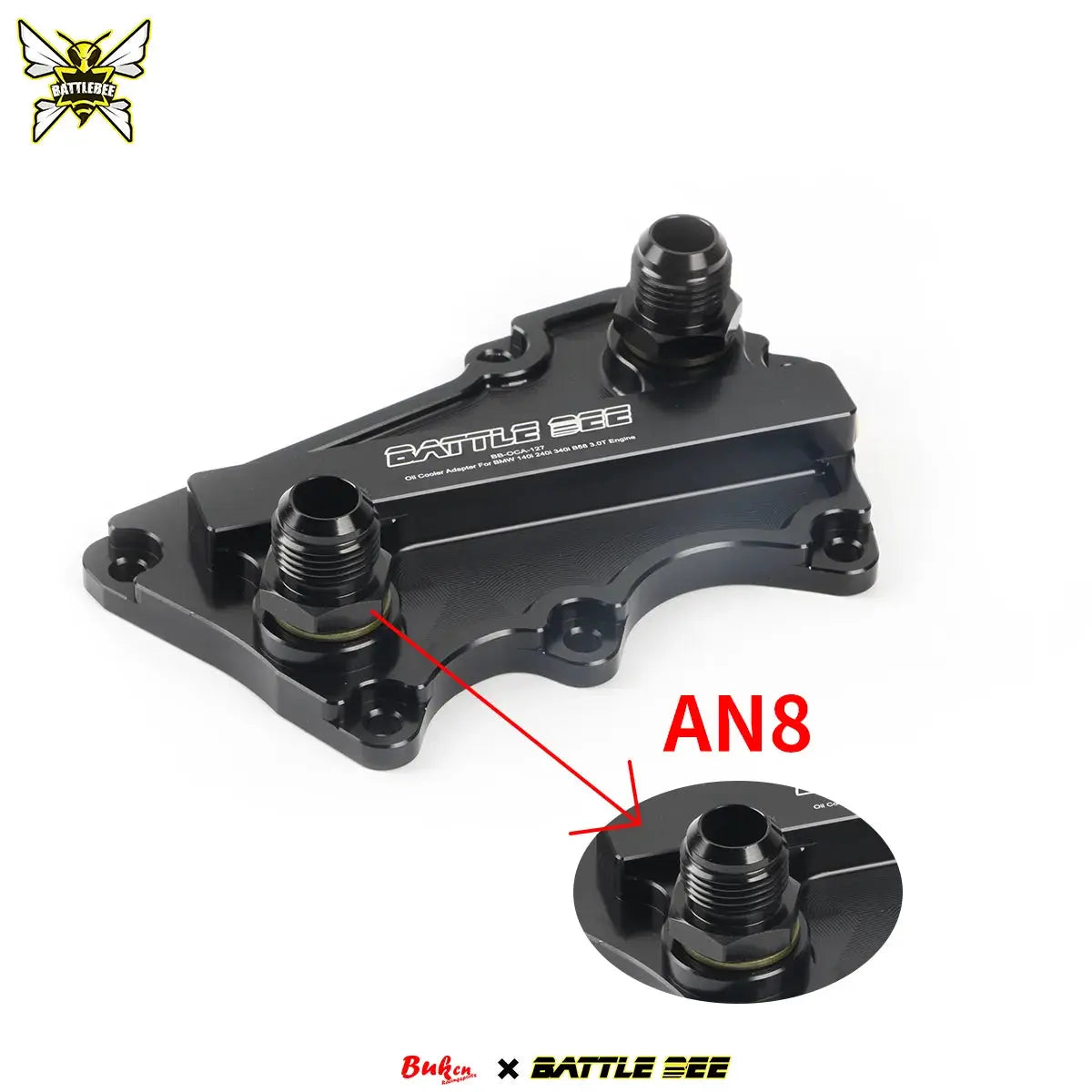 BATTLEBEE Racing Car Modification Engine Oil Cooler Adapter For 140i 240i 340i Z4 A90 B58 B30 3.0T BB-OCA-127 by InterCyprus Trading Ltd