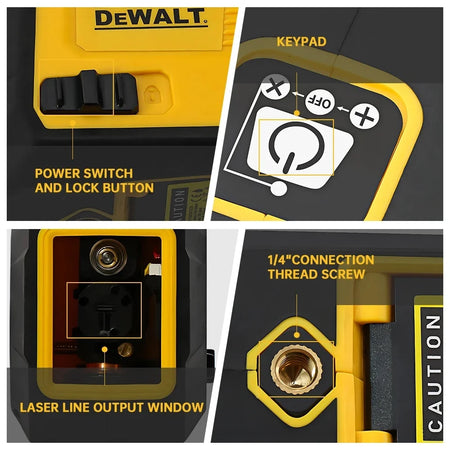 DEWALT Mini Laser Level 2-Line - Self-Leveling Precision