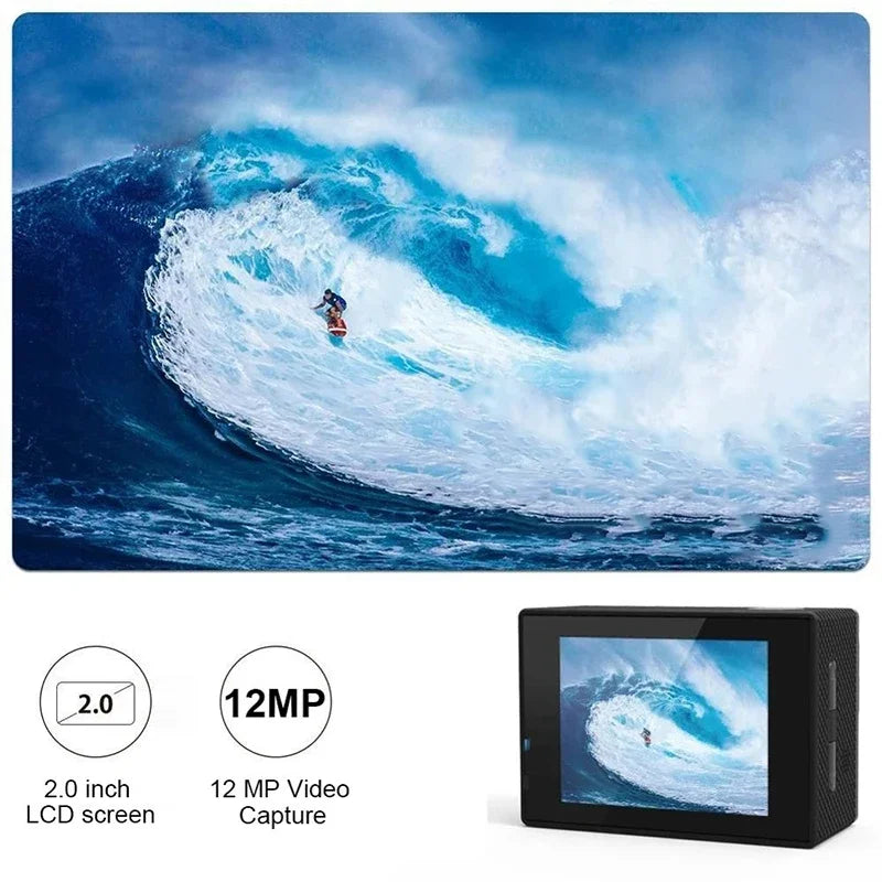 4K Action Camera &ndash; Waterproof With 170 Degree Field Of View