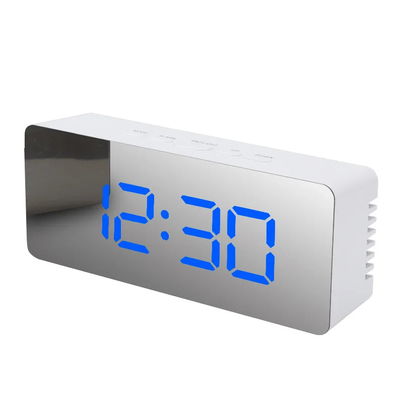 Digital LED Alarm Clock with Temperature Display and Snooze Function Blue