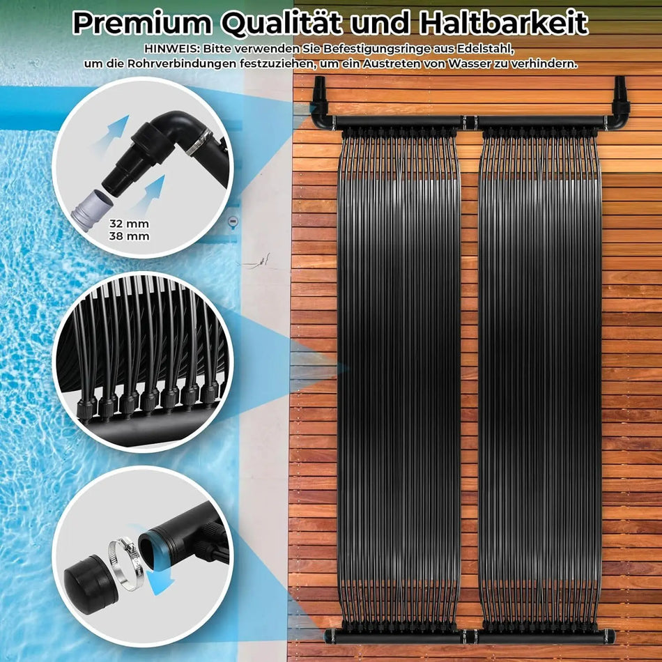Ground Pool Solar Panel Heater Weatherproof Polyethylene