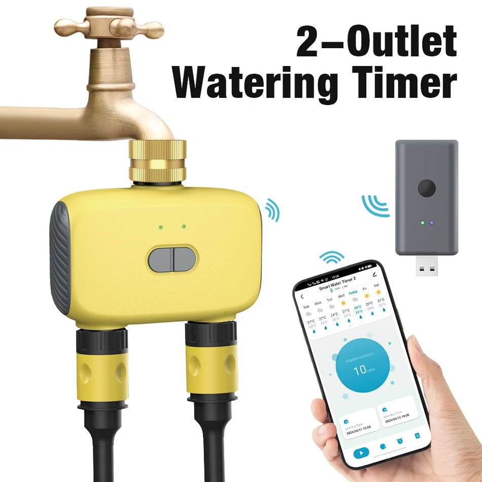 1/2-Outlet Tuya Smart Watering Timer Sprinkler &ndash; WiFi Ready