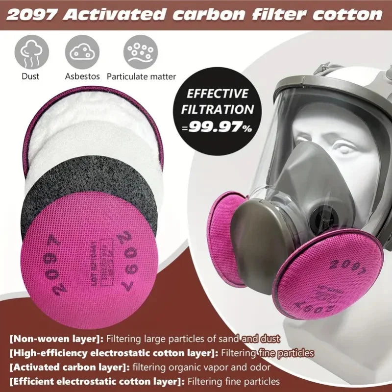 Anti-Fog 6800 Gas Mask &ndash; Full Face Respirator with Formaldehyde Protection