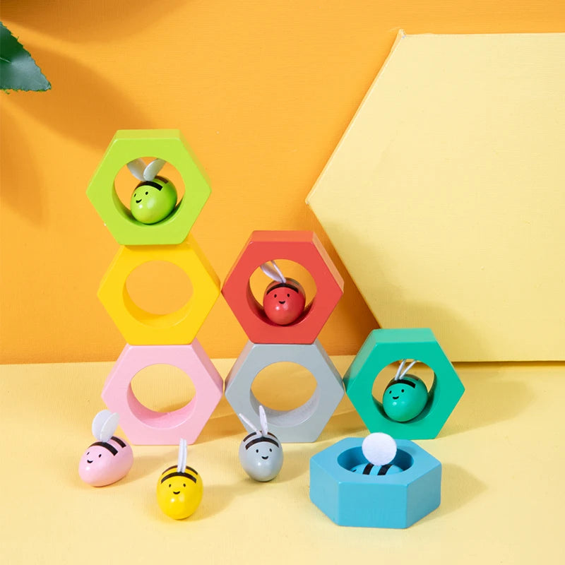 Wooden Bee Game &ndash; Montessori Fine Motor Skills Toy Pro