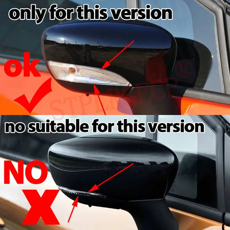 Rearview Side Wing Mirror Cover Cap Glossy Black Add-on M Style Shell for Renault Captur 2013 2014 2015 2016 B Platform by InterCyprus Trading Ltd