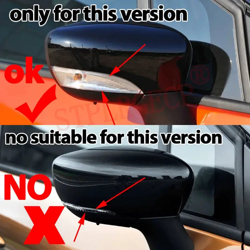 Rearview Side Wing Mirror Cover Cap Glossy Black Add-on M Style Shell for Renault Captur 2013 2014 2015 2016 B Platform by InterCyprus Trading Ltd