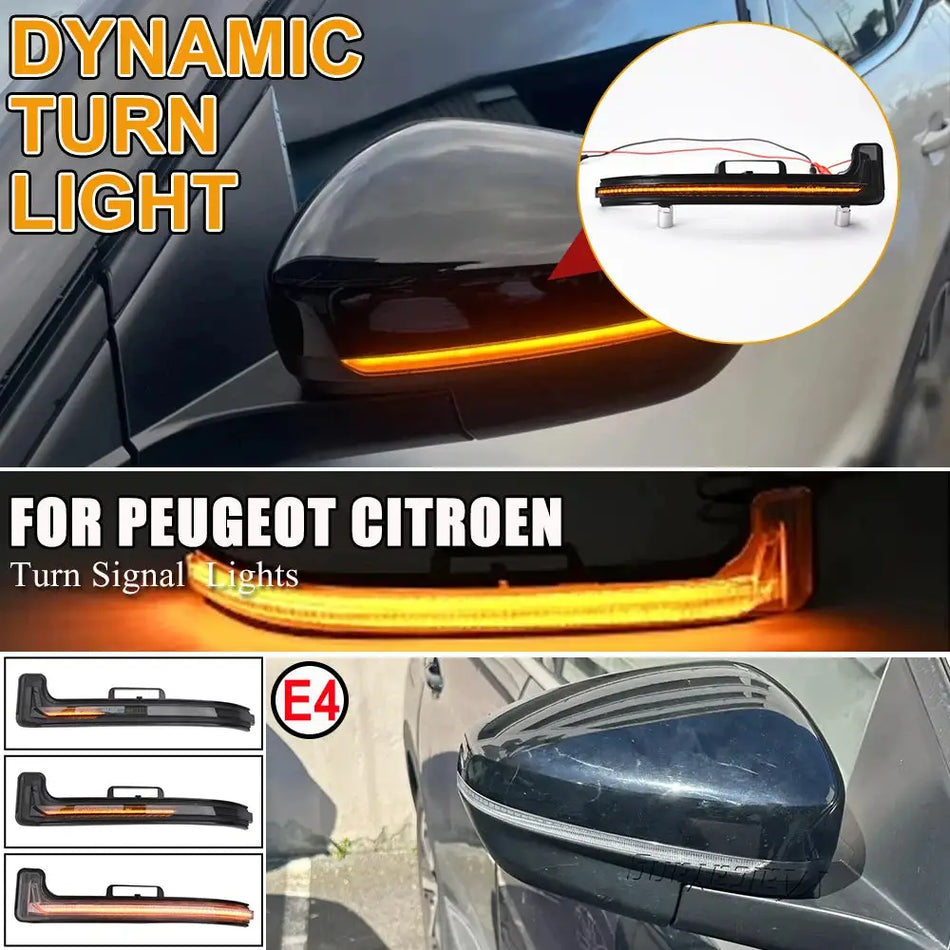 LED Dynamic Side Mirror Blinkers For Peugeot 3008 5008 2017 2021 by InterCyprus Trading Ltd
