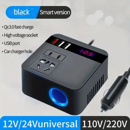 Car Inverter 12V/24V To 110V/220V 150W &ndash; Fast Charging