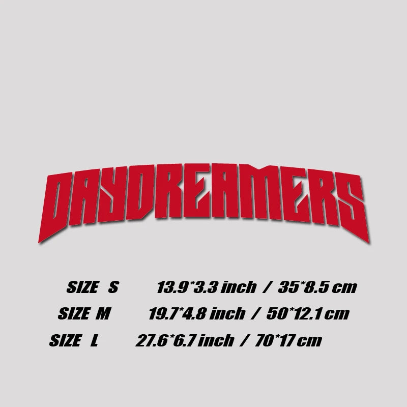 Personalized JDM Style "Day Dreamers" Waterproof PVC Car Decal - High Quality, Unique Design for Full Body Application Red / M