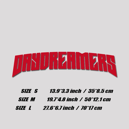 Personalized JDM Style "Day Dreamers" Waterproof PVC Car Decal - High Quality, Unique Design for Full Body Application Red / M