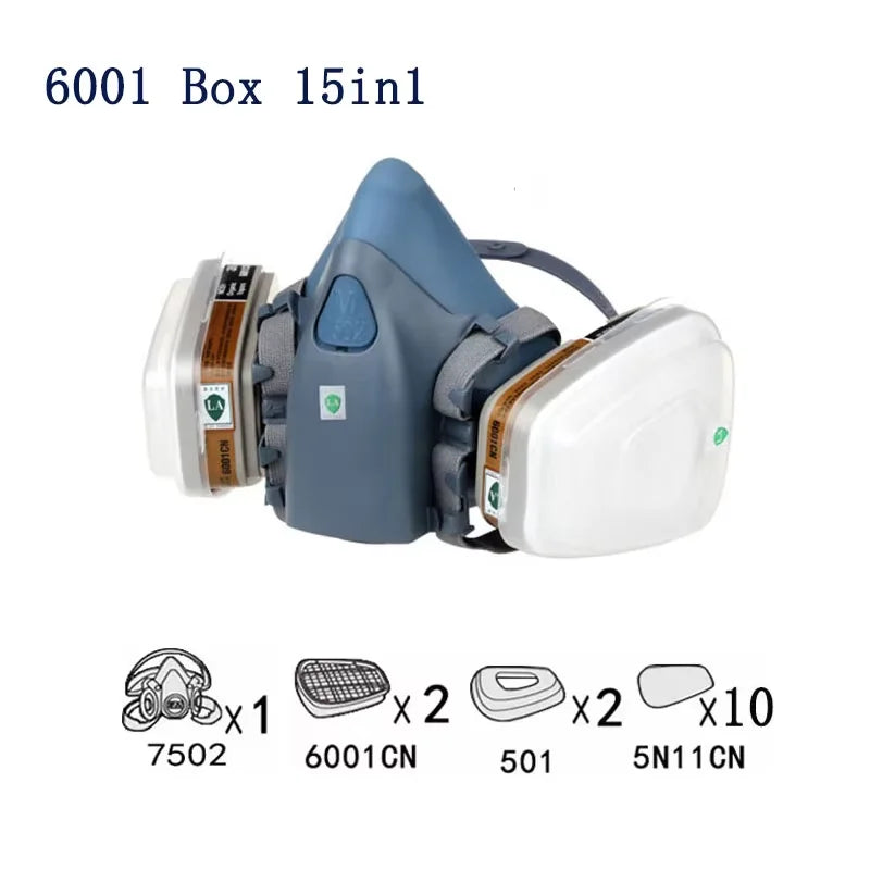 7502 Gas Mask &ndash; Maximum Protection Against Harmful Vapors 6001 15 in1