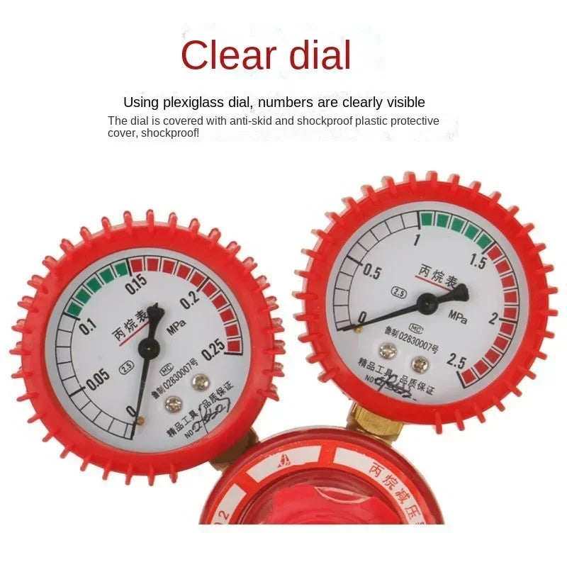 YQW-02 Propane Reducer Zinc Pressure Gauge - Shockproof