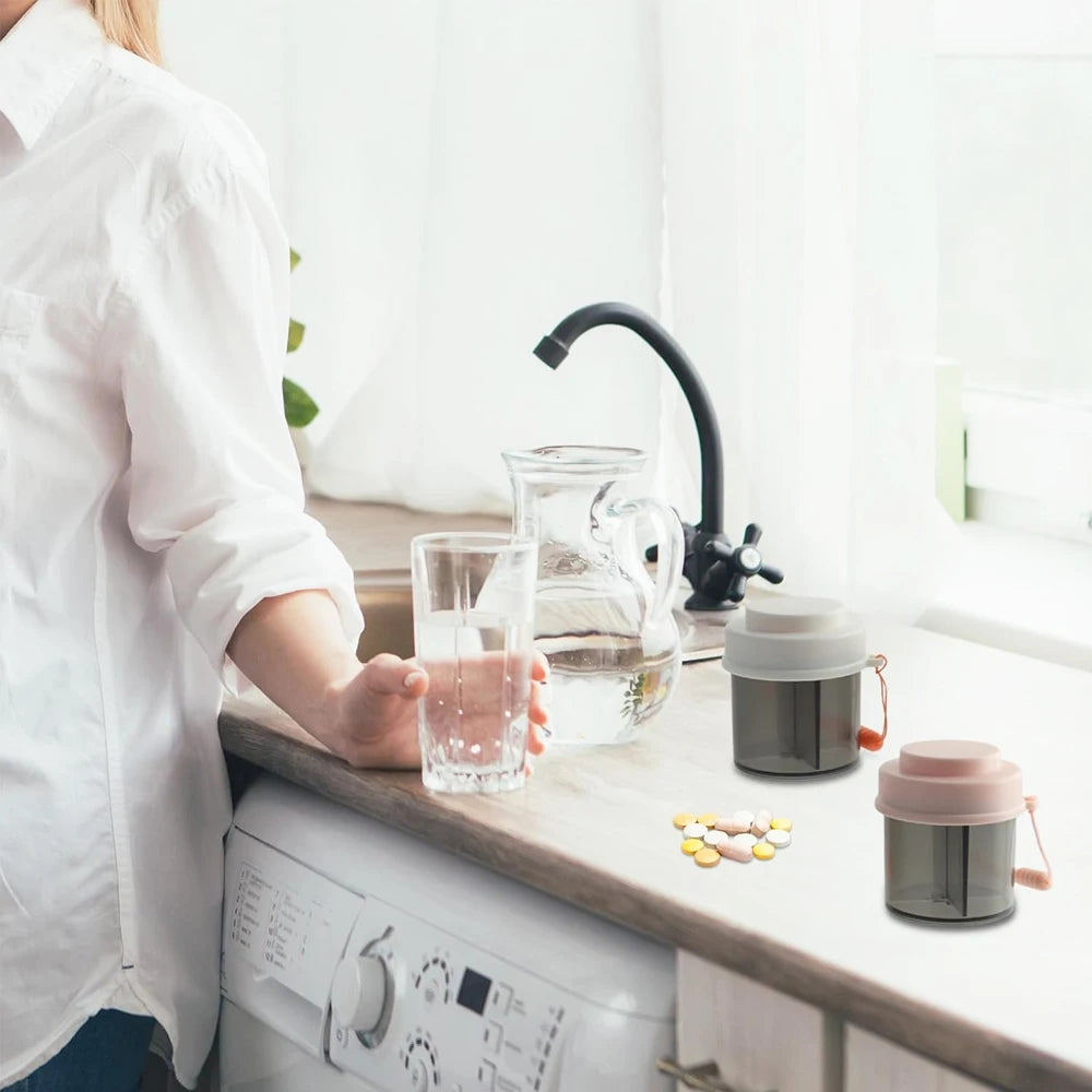 4 Compartment Small Pill Box &ndash; Moisture Proof Travel Organizer