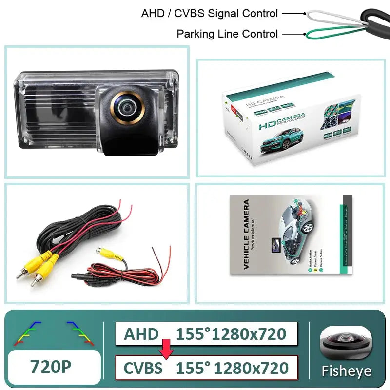 Vehicle Trajectory 170° MCCD AHD 1080P Car Reverse Backup Camera For Toyota Land Cruiser LC 100 120 200 Prado by InterCyprus Trading Ltd
