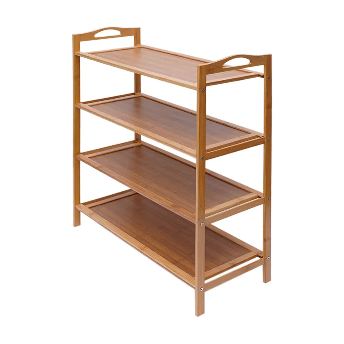 Bamboo 4-Tier Shoe Rack &ndash; Large Capacity Open Design