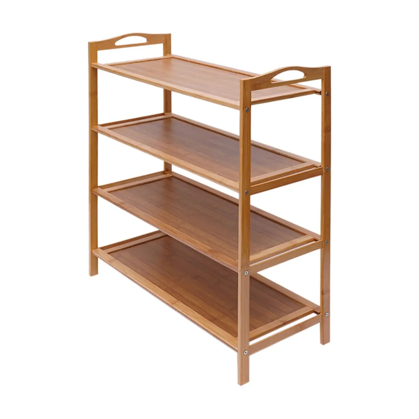 Bamboo 4-Tier Shoe Rack &ndash; Large Capacity Open Design