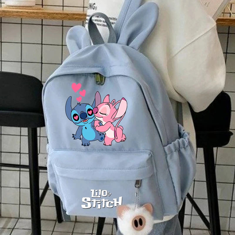 Disney Lilo Stitch Backpack for Teens & Kids - Cute School Bag with Multiple Compartments - Black Theme - Waterproof & Breathable - Cyprus