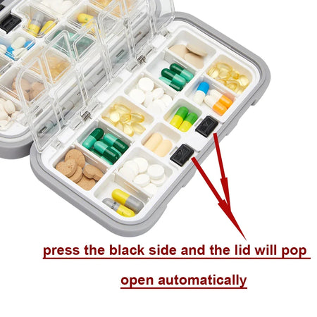 Multifunctional Travel Pill Organizer and Medicine Storage Container with Adjustable Lattice and Waterproof Design
