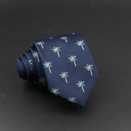 Cute Cartoon Floral Pattern Slim Tie for Men 6