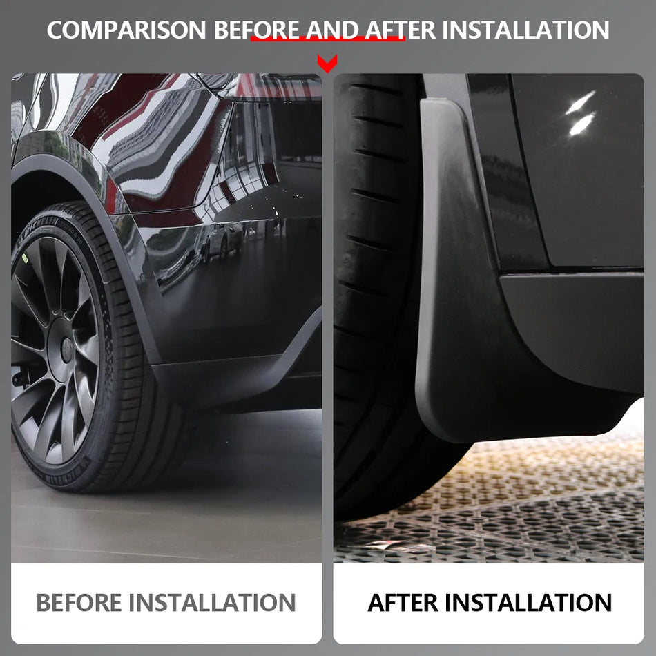 Tesla Model Y Model 3 Blatníky ABS 4ks Sada ochrany proti stříkající vodě