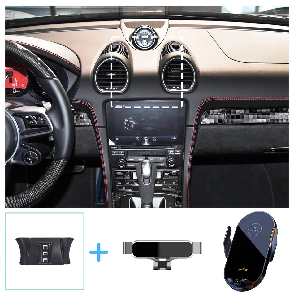 Porsche 718 Trådlös Laddnings Telefonhållare Gravitation Ställ