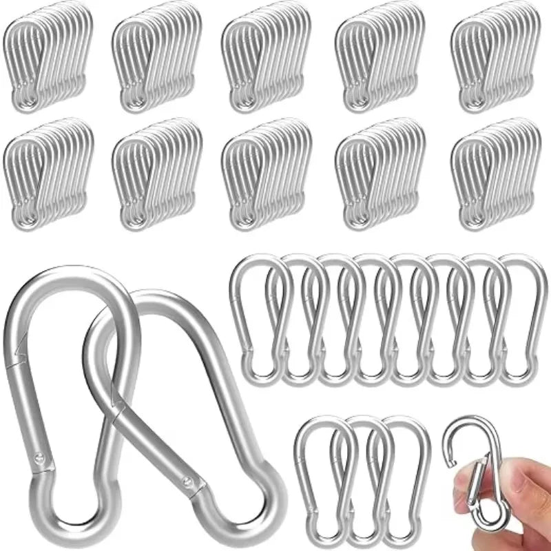 Mini Carabiner Alloy Survival Gear - Durable Outdoor Keychain Hooks
