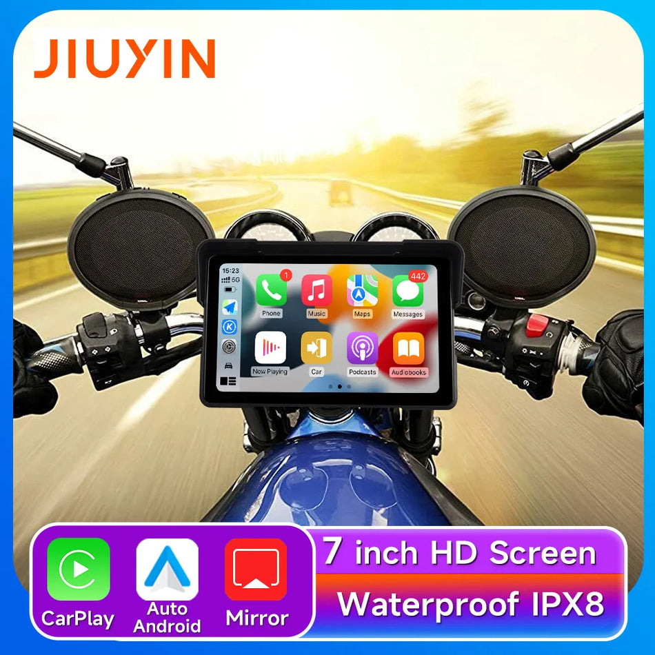 JIUYIN 7 Inch Motorcycle GPS &ndash; IPX7 Waterproof Display with Bluetooth Connectivity