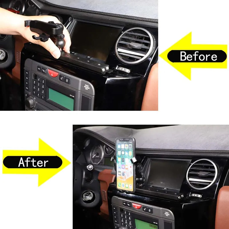 Hliníkový držák telefonu pro Land Rover Discovery 3 LR3