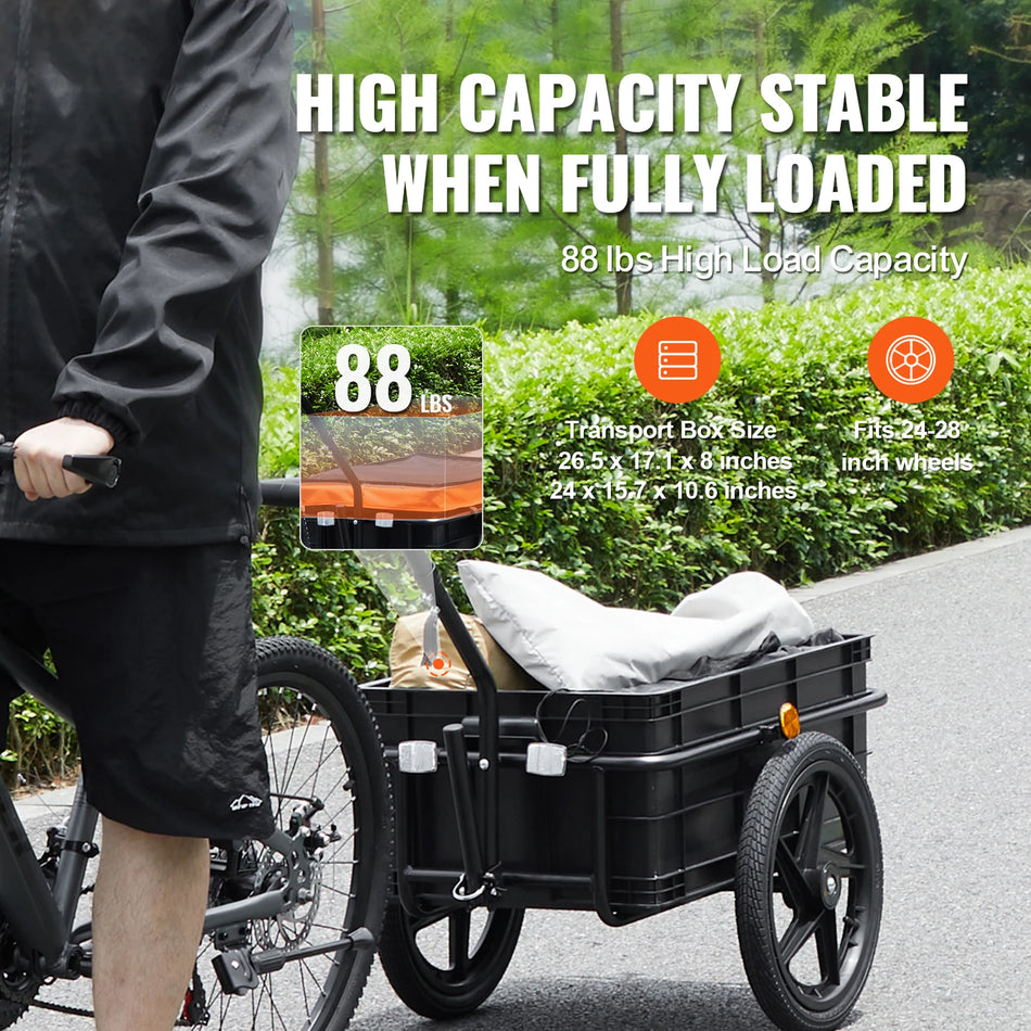 SucceBuy Bike Cargo Trailer &ndash; Foldable With 16 Inch Wheels