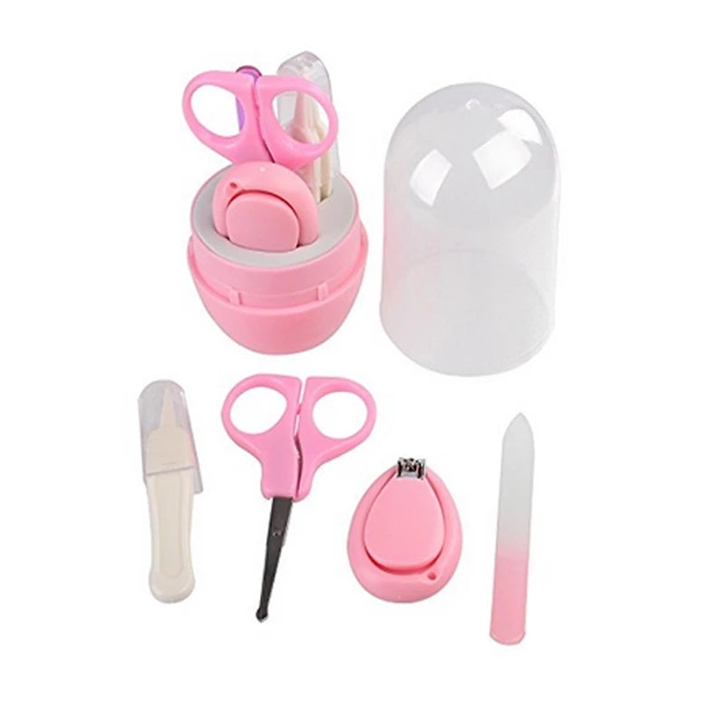 NoEnName_Null Baby Nail Care Kit &ndash; Safe Scissors and Clipper for Newborns to Kids pink set