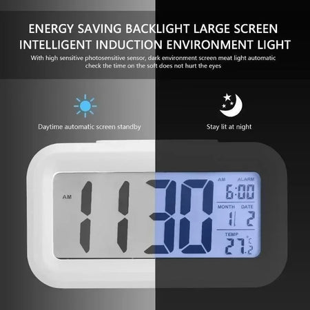 Multi-Function LED Digital Alarm Clock with Temperature and Date Display