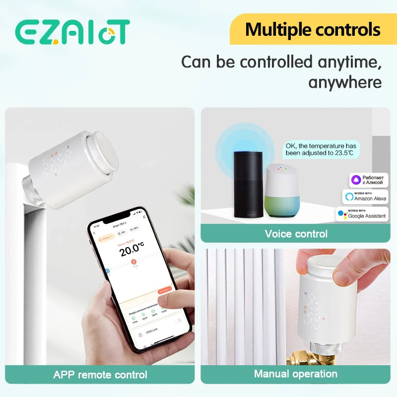 Zigbee 3.0 Thermostatic Valve &ndash; Alexa Google Voice Control