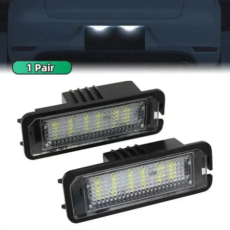 VW Two Piece LED License Plate Lights Canbus 12V For Golf Pair