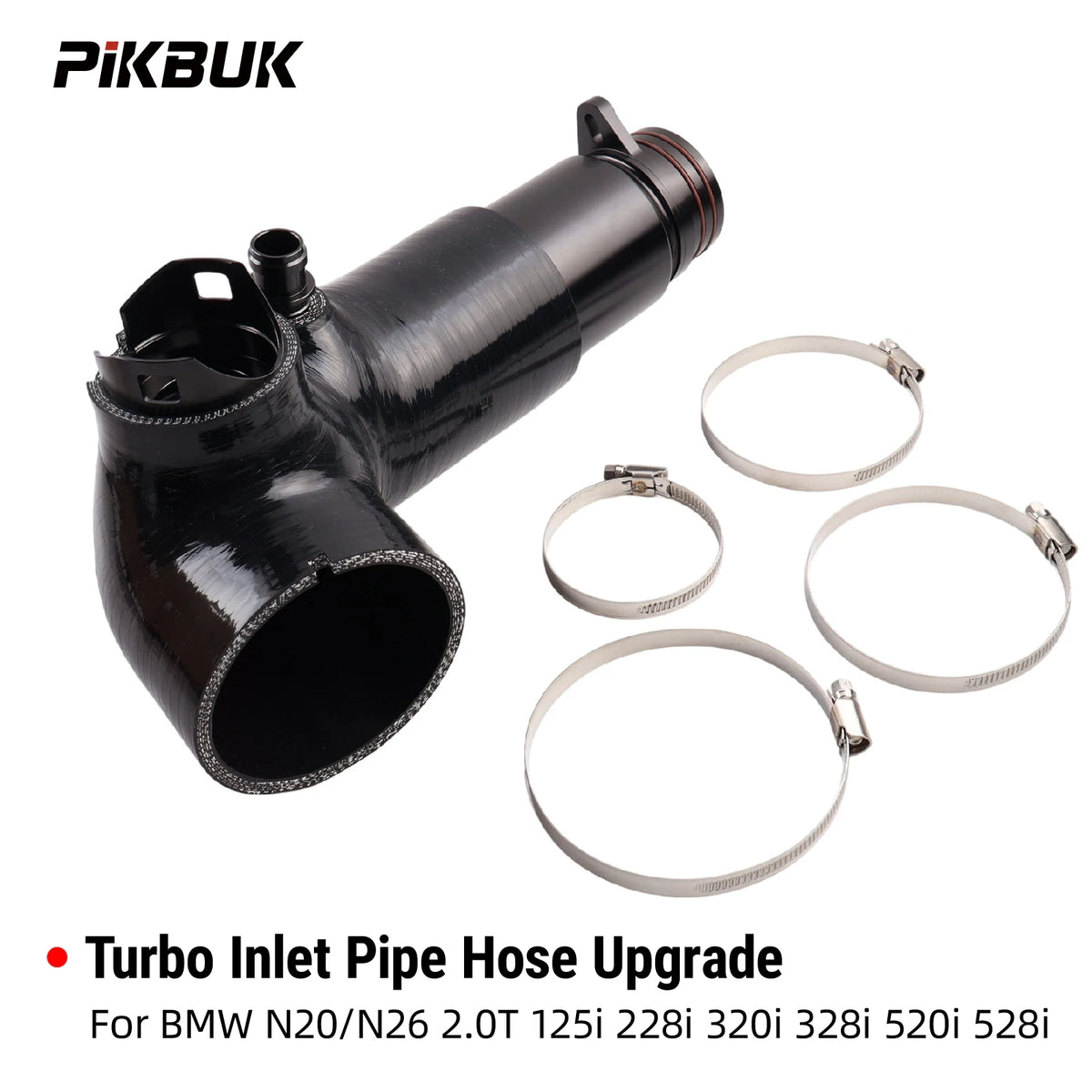 Black Inlet Pipe for BMW N20/N26 2.0T 125i 228i 320i 328i 520i 528i by InterCyprus Trading Ltd