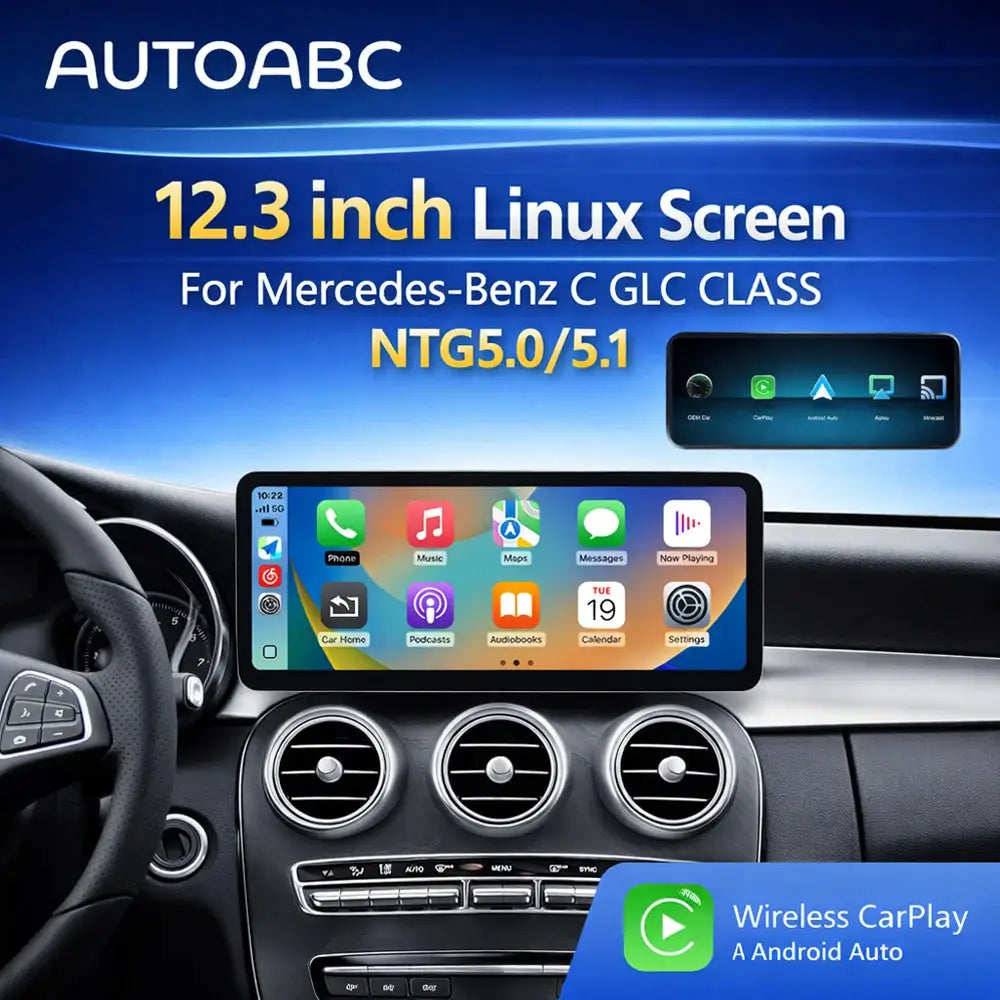 2400×900 12.3“ Ultra-thin Multimedia Touchscreen Wireless CarPlay Android Auto For Mercedes-Benz W205 X253 GLC C Class Airplay by InterCyprus Trading Ltd