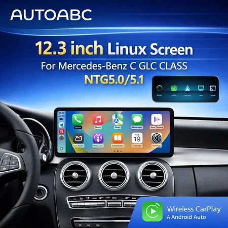 2400×900 12.3“ Ultra-thin Multimedia Touchscreen Wireless CarPlay Android Auto For Mercedes-Benz W205 X253 GLC C Class Airplay by InterCyprus Trading Ltd