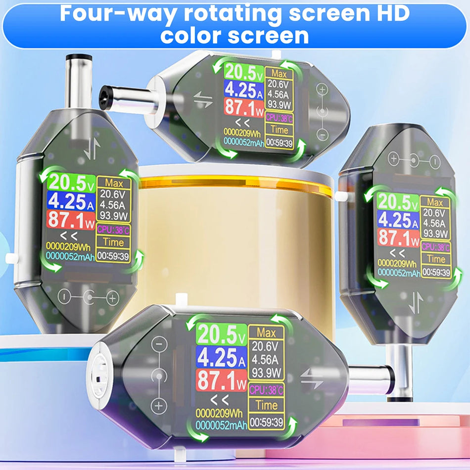 DT550 Digitaalinen DC Volt-Ampeeri-Watti Mittari, 4.5-50V, 12A Huippu, 0-600W