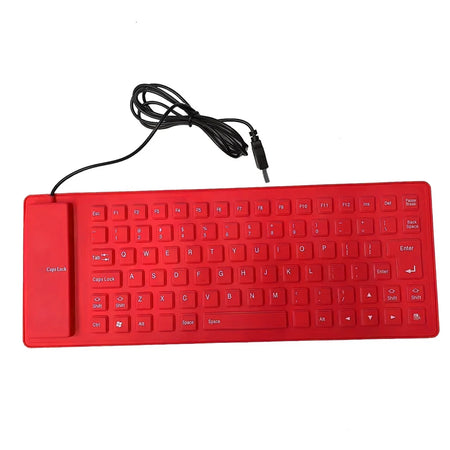 Portable Mini Keyboard 85 Keys &ndash; Foldable USB Keyboard red