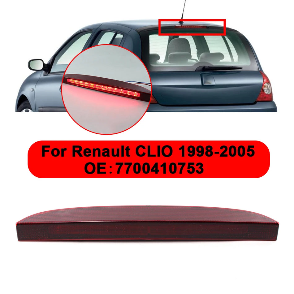 Lampka stopu dla Renault Clio II Wysoki montaż Wodoodporna czerwona lampa sygnalizacyjna LED do wymiany