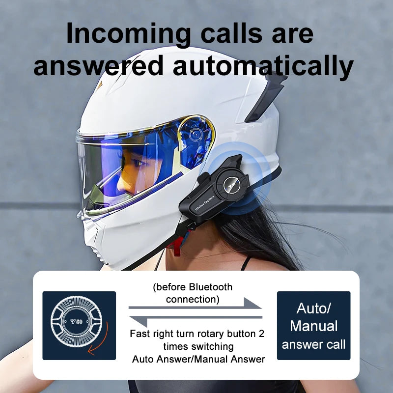 Bluetooth 5.3 Motorcycle Helmet Headset &ndash; Noise Reduction