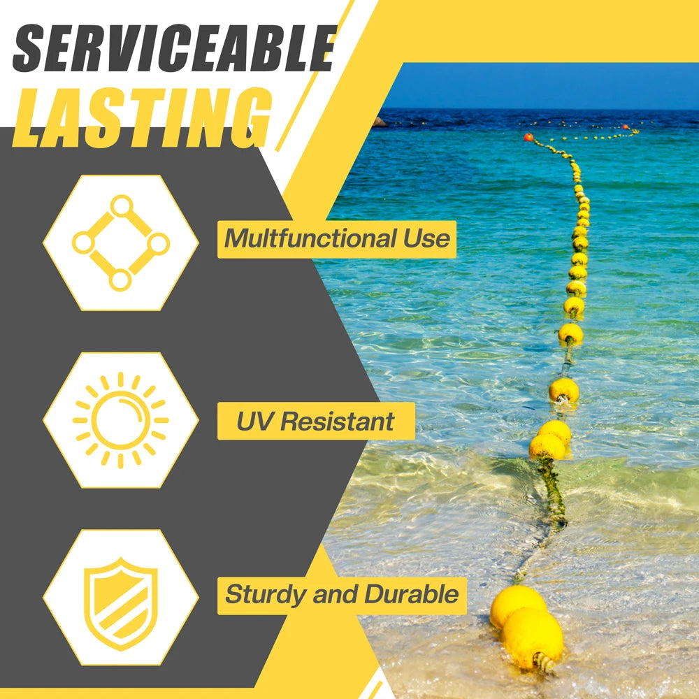 Kayak Anchor Ball - Durable Yellow Float Buoy for Marine &amp; Pool Use