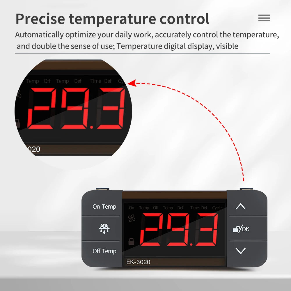 EK-3020 Digital Temperature Controller &ndash; Dual Relay Output for Precise Temperature Control