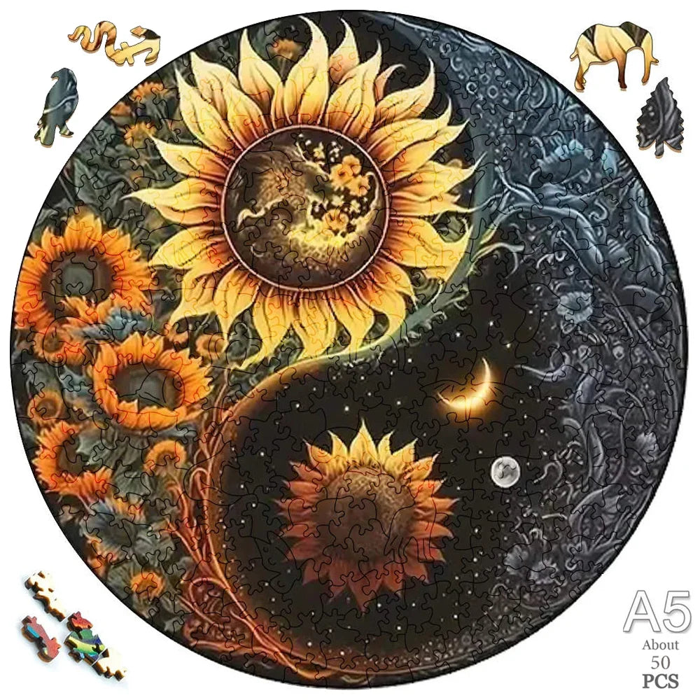 A3 A5 Size Wooden Animal Puzzle - 3D Family Party Gift