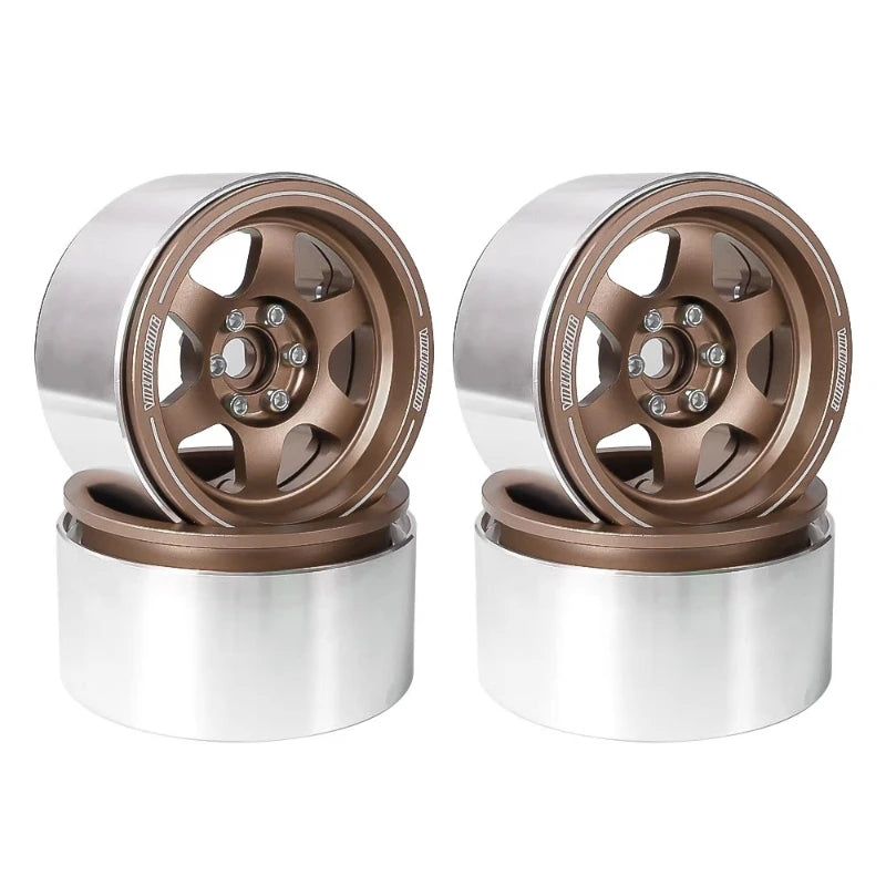 4Pcs 2.2in Simulated Metal Wheel Hubs &ndash; Easy To Control 4pcs