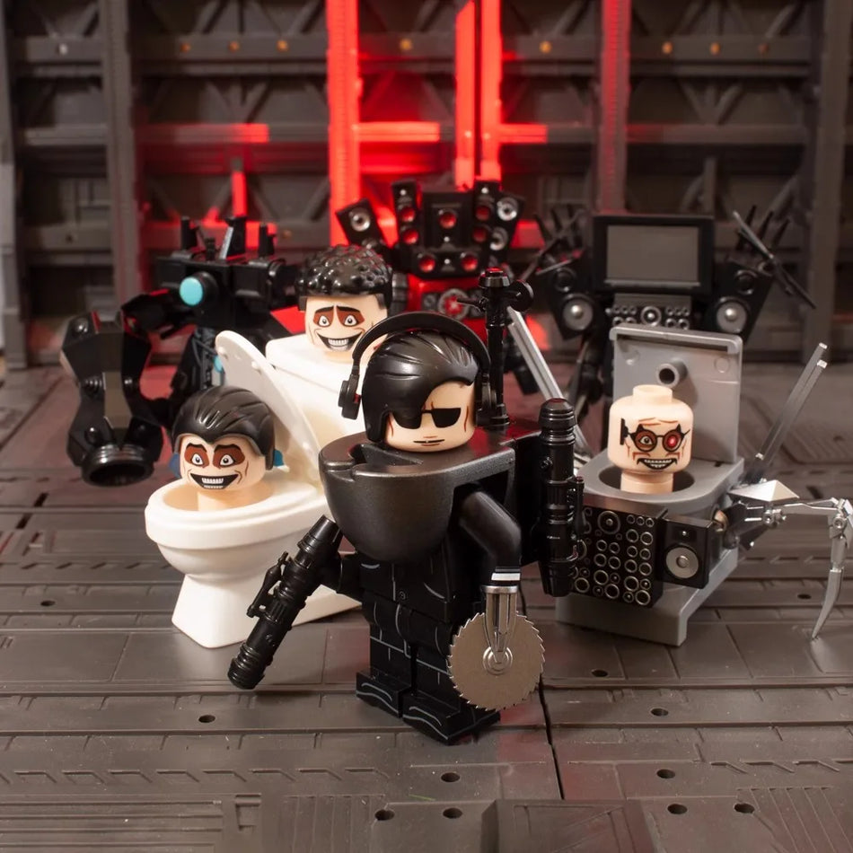 HEROCROSS Skibidi Toilet Man vs. Super Titan TV Man Building Blocks